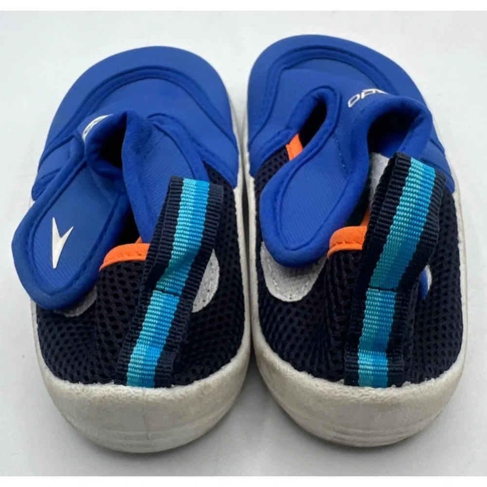Speedo Kids Water Shoes Size L 9 10 Blue Slip On Swim Pool Beach Aqua Sneakers